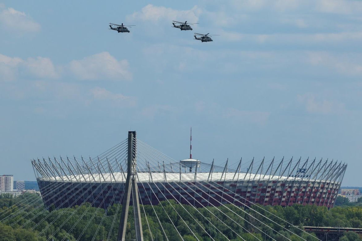 Próby przed defiladą wojskową w Warszawie