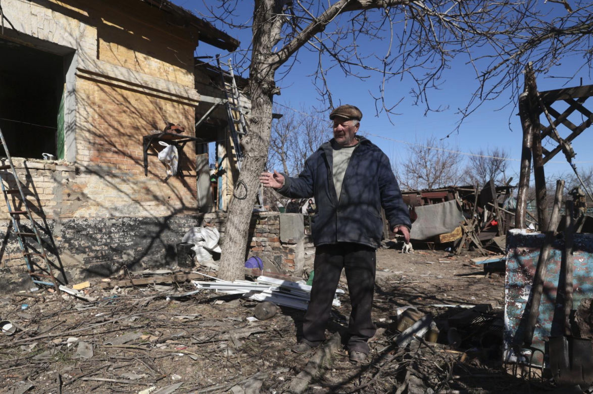 Orichiw w obwodzie zaporoskim na Ukrainie po ataku Rosjan