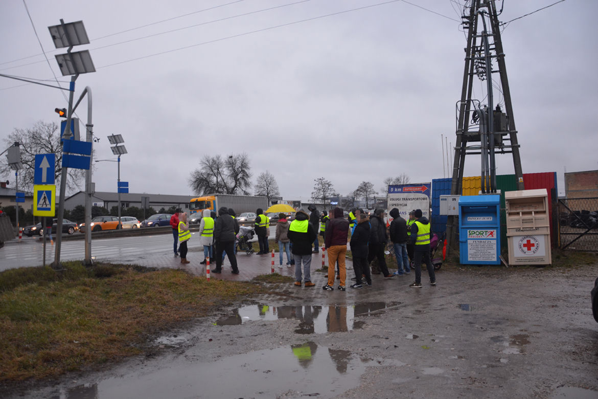 Blokada drogi krajowej DK7