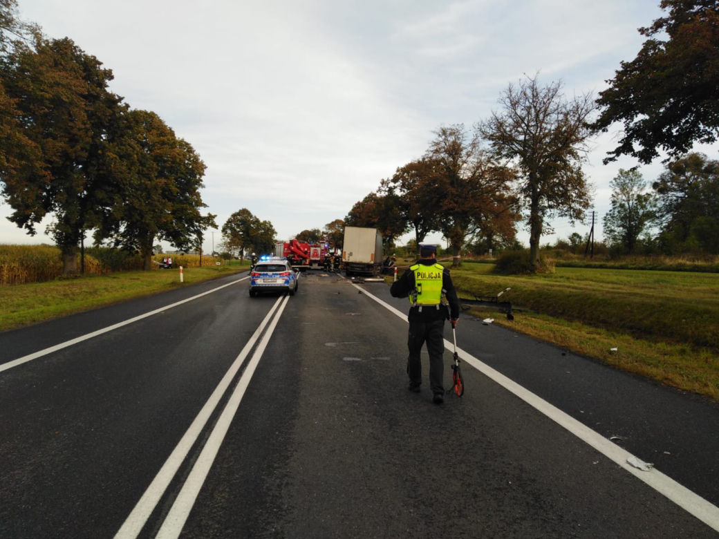 Tragiczny wypadek w Ostaszewie. Nagły manewr i straszna śmierć kierowcy