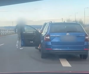 Bił kobietę na autostradzie, bo jechała zgodnie z przepisami! Wszystko nagrała jej 8-letnia córka