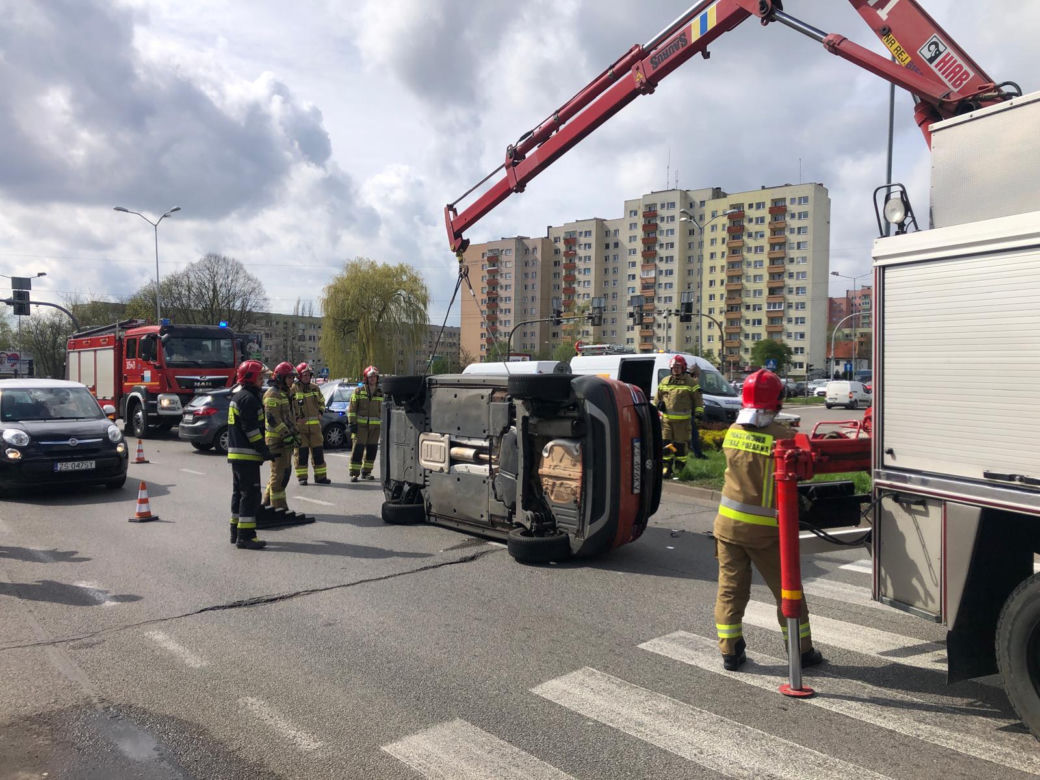 Wypadek na ul. Obotryckiej w Szczecinie