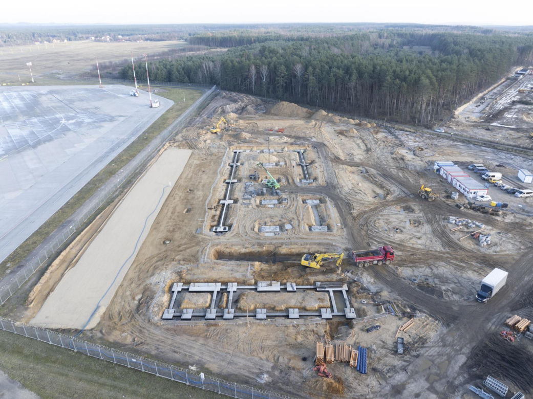 Budowa nowej bazy dla służb utrzymania lotniska Katowice Airport