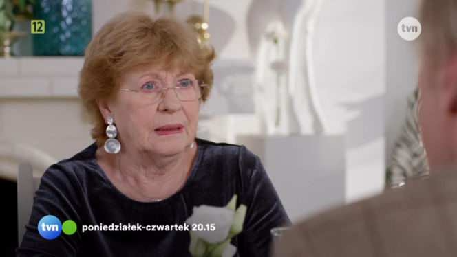 Na Wspólnej odc. 4271. Krystyna Agier (Małgorzata Knothe), Juliusz (Daniel Olbrychski)