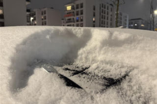 Opady śniegu w Warszawie