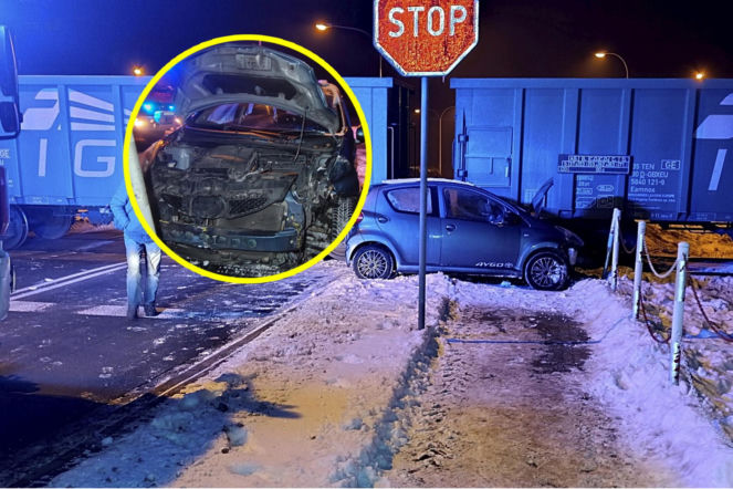 Zignorowała znak stop i wjechała pod pociąg! 40-latka cudem uniknęła śmierci