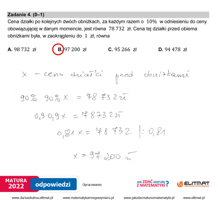  Matura 2022 matematyka. Odpowiedzi, pytania, arkusz CKE, zadania, rozwiązania [poziom podstawowy matematyka matura 5.05.2022]