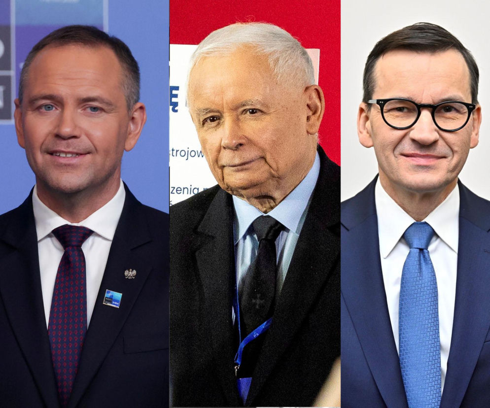 Karol Nawrocki, Jarosław Kaczyński i Mateusz Morawiecki. O liderach polskiej prawicy przeczytasz na SE Polityka.