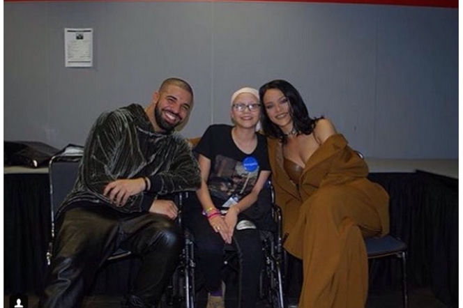 Rihanna i Drake oddali hołd fance. Nastolatka przegrała walkę z rakiem 