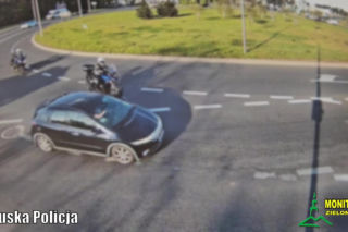 Zderzenie samochodu i motocykla