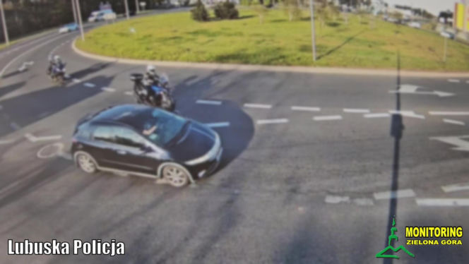 Zderzenie samochodu i motocykla