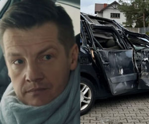 Wypadek Rafała Mroczka na planie M jak miłość. Z samochodu aktora została miazga! - ZDJĘCIA