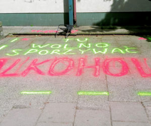 Strefa dla pijących na ul. Parkowej
