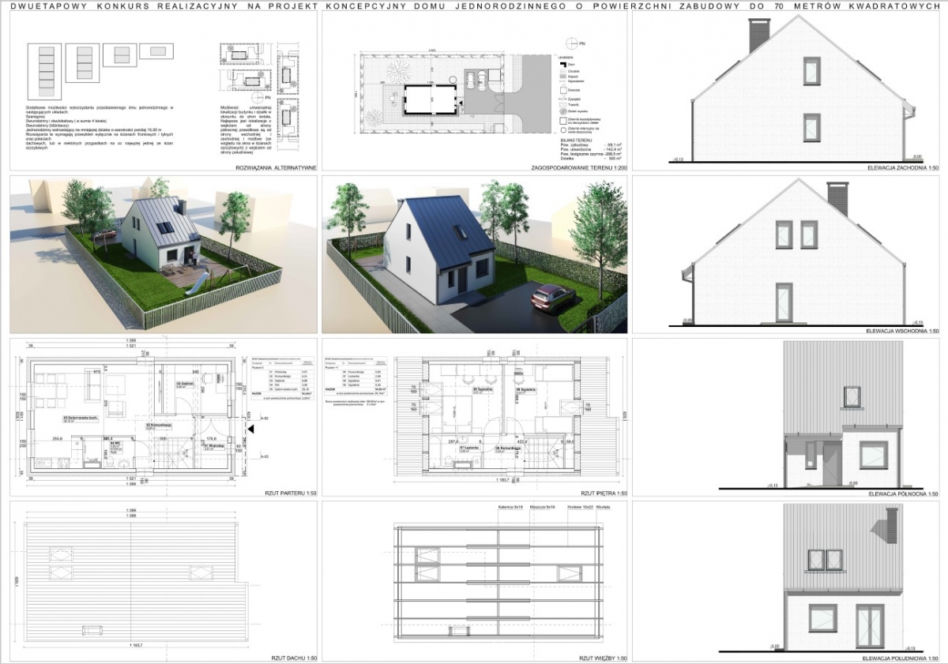 Konkurs na projekt domu o powierzchni do 70 metrów kwadratowych: wyniki