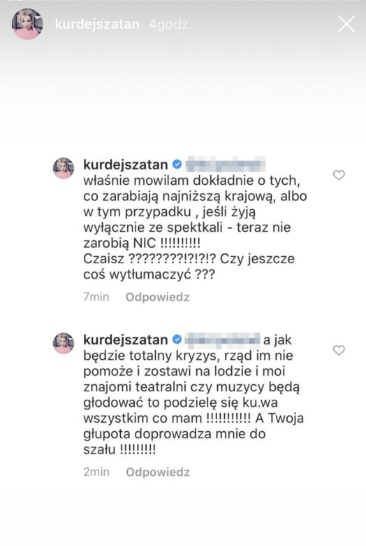 Basia Kurdej-Szatan  jak będzie trzeba odda aktorom wszystko co ma 
