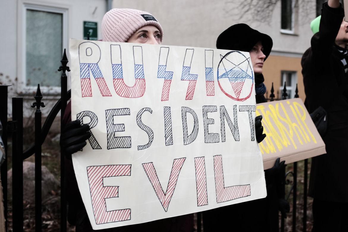 Manifestacja pod konsulatem Rosji w Gdańsku