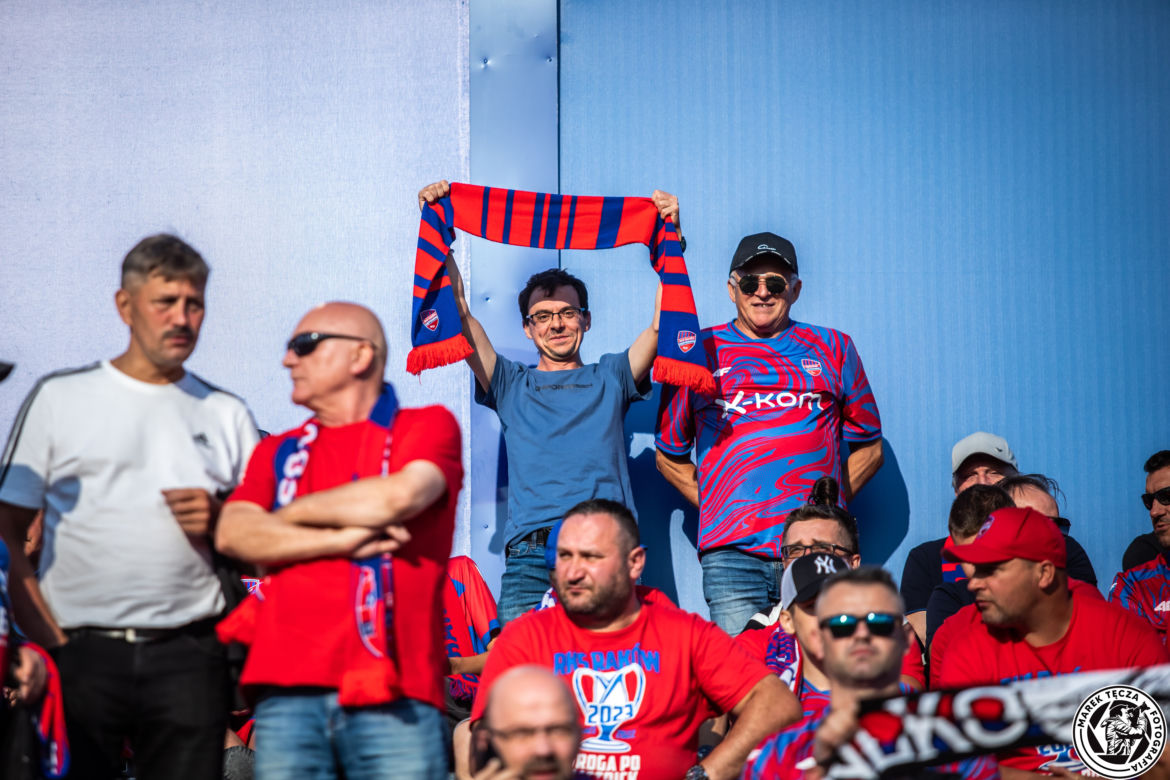 Kibice podczas meczu Raków Częstochowa - Jagiellonia Białystok 