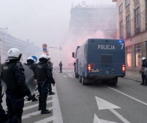 Policjanci zabezpieczali Marsz Niepodległości