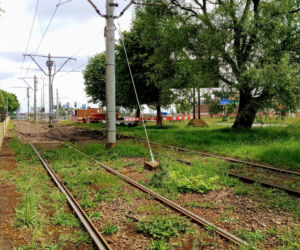 Przebudowa torowisk przy Moście Długim - początek prac