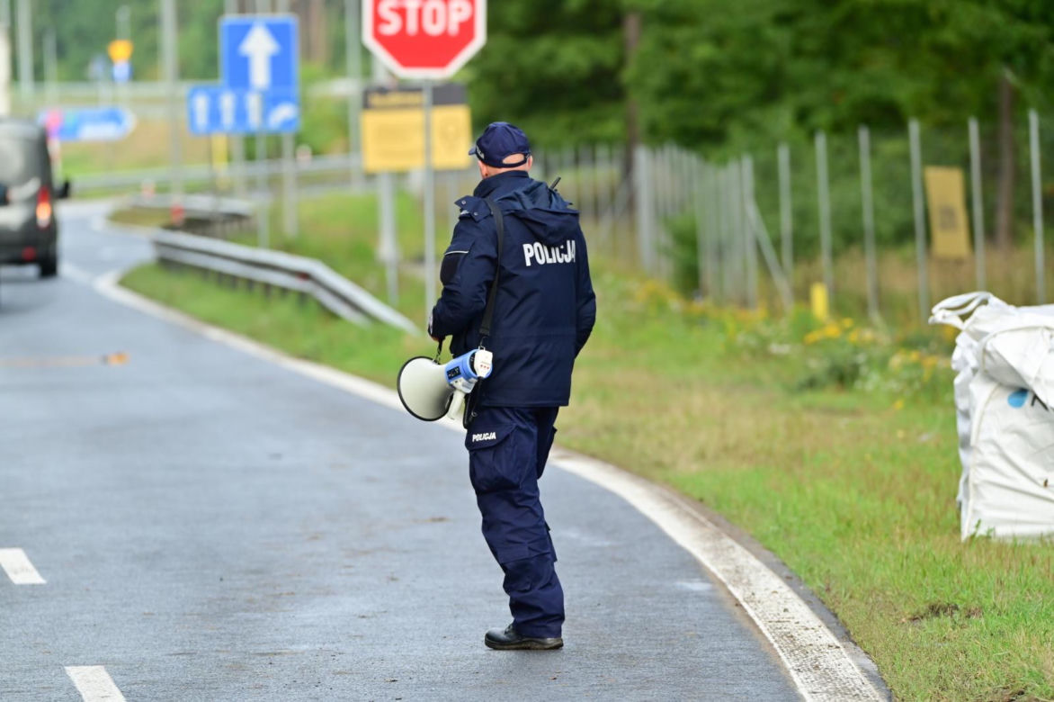 Niewybuch w rejonie węzła Kijewo