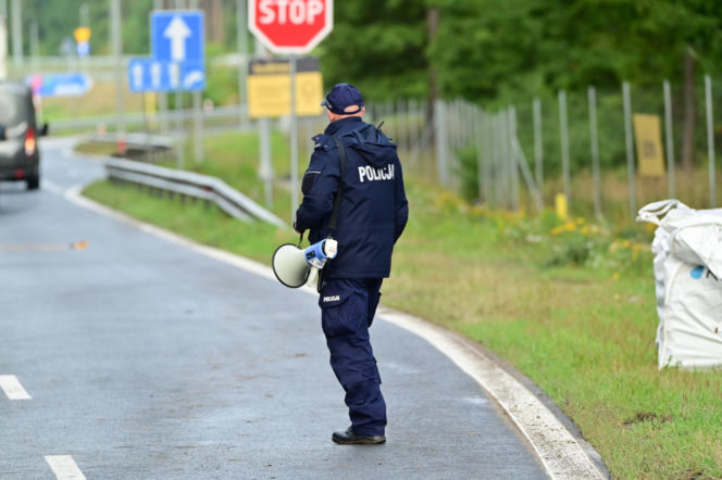 Niewybuch w rejonie węzła Kijewo