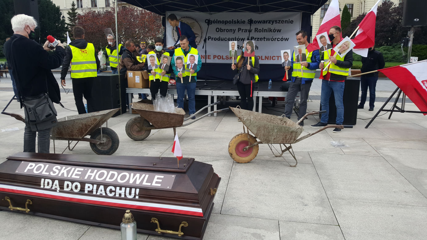 Protest rolników w Bydgoszczy 