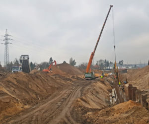 Budowa węzła Łękno - grudzień 2019