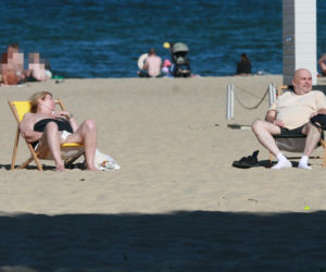 Marian Lichtman na plaży