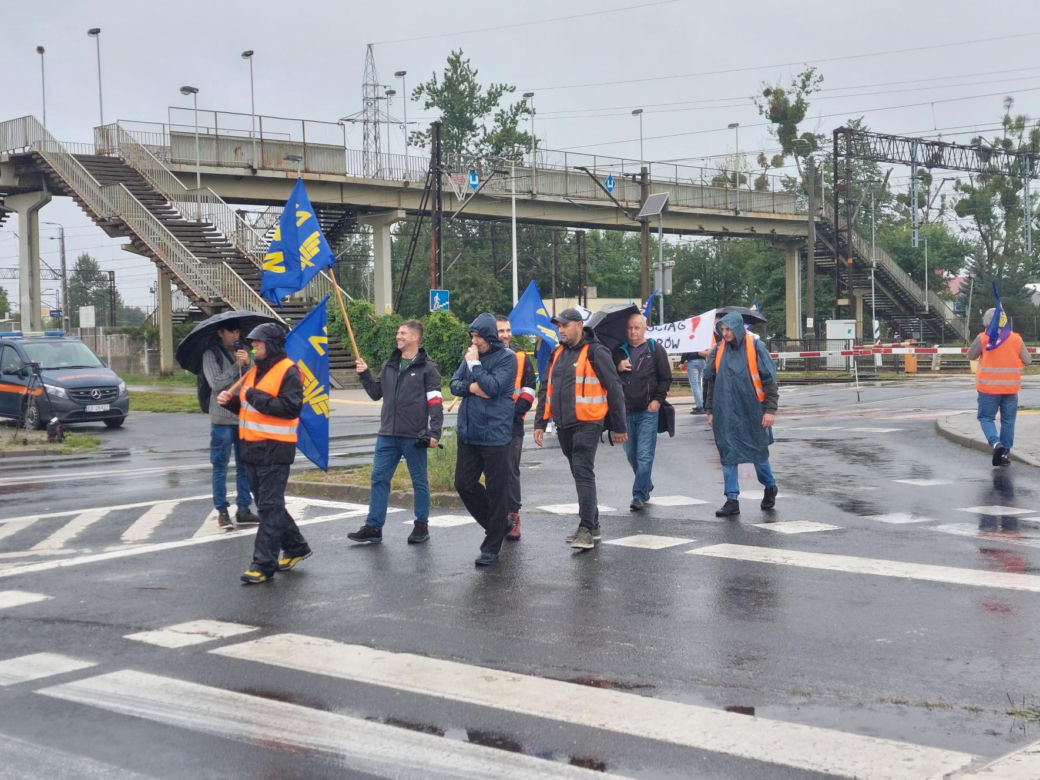 Strajk kolejarzy Bydgoszcz 28.07.25