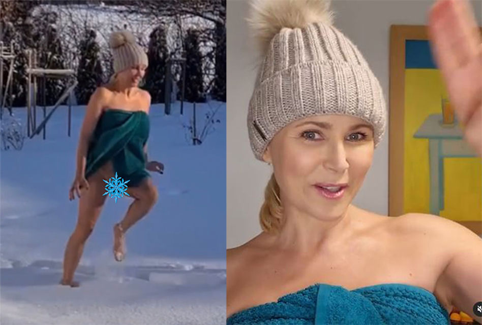 Anna Samusionek morsuje bez majtek!