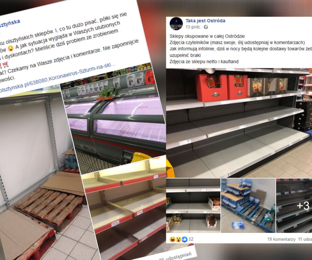 Armagedon w sklepach na Warmii i Mazurach. Puste półki i kosmiczne kolejki do kas