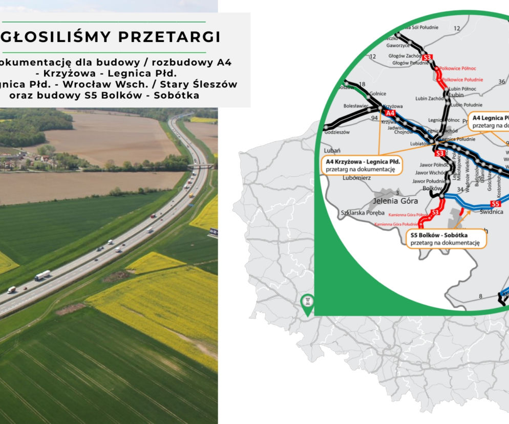 A4 do remontu! Ruszyły przetargi! Powstanie też nowa droga S5 