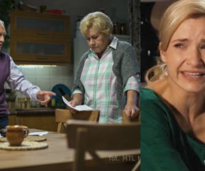 M jak miłość. Barbara (Teresa Lipowska), Lucjan (Witold Pyrkosz), Małgosia (Joanna Koroniewska)