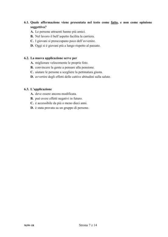ARKUSZE CKE - Matura j. włoski - poziom rozszerzony 2019