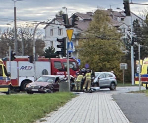 Wjechał na czerwonym i staranował hondę. Pół Lublina stanęło w korkach!