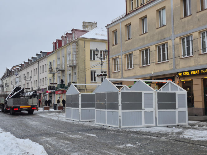 Ozdoby świąteczne oraz jarmark w Białymstoku