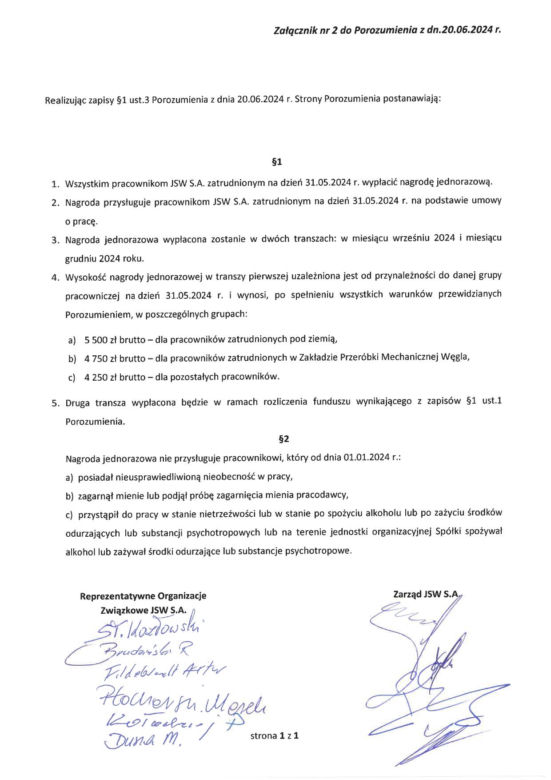 Górnicy z JSW dostaną podwyżki oraz premie. Wiadomo, ile wpłynie na ich konta
