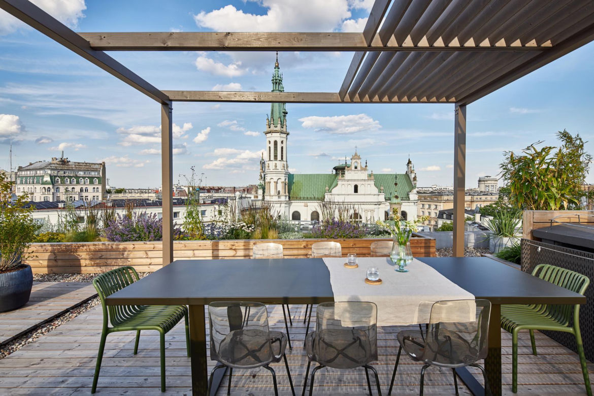Apartament z widokiem na Warszawę - projekt Joanny Kulczyńskiej