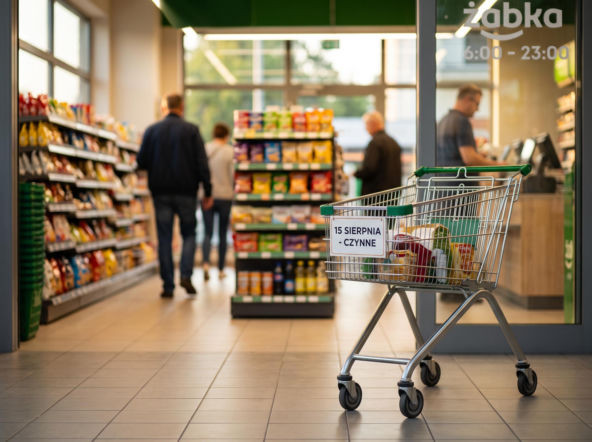Sklepy otwarte 15 sierpnia 2026 - Żabka, Biedronka, Lidl, Dino. Do której godziny czynne?