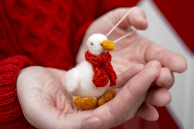 Ozdoba z filcu na choinkę