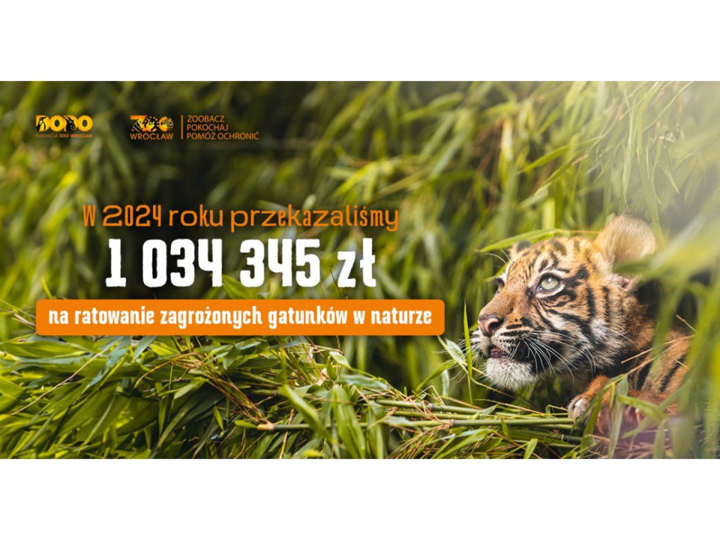 Ponad milion złotych na ratowanie zwierząt w naturze dla ZOO Wrocław