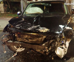 Wypadek w Sosnowcu. Pijany kierowca uciekał przed policją [ZDJĘCIA]