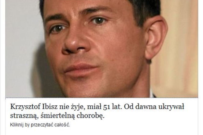 Ibisz nie żyje