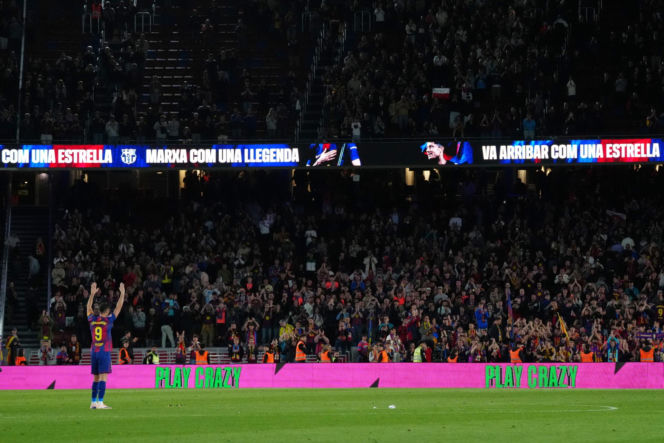 Robert Lewandowski po pożegnalnym meczu na stadionie Barcelony
