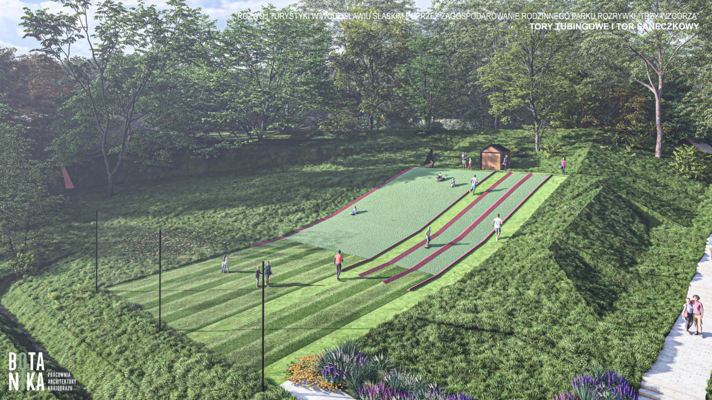 Park "Trzy Wzgórza" w Wodzisławiu Śląskim przejdzie rozbudowę. Pojawią się m.in.: tory tubingowe, tężnia solankowa, wodny plac zabaw
