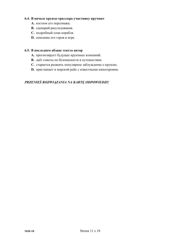 Matura 2020 z języka rosyjskiego. Poziom rozszerzony