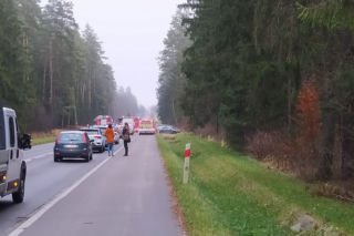 Wypadek na trasie Supraśl- Ogrodniczki. Droga zablokowana