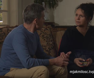 M jak miłość, odcinek 1570, Mariusz (Tomasz Lulek), Marysia (Małgorzata Pieńkowska)