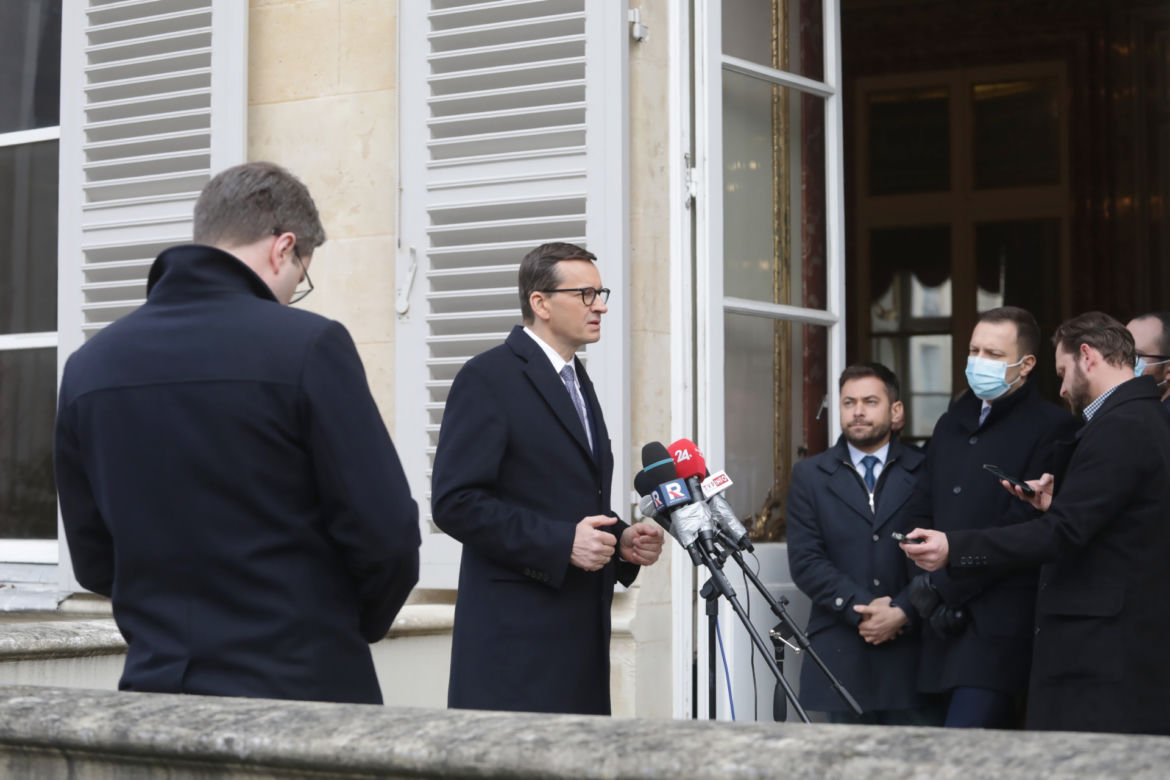 Premier Mateusz Morawiecki w Pałacu Elizejskim