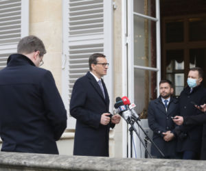 Premier Mateusz Morawiecki w Pałacu Elizejskim